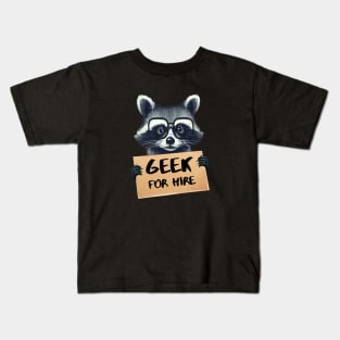Geek Racoon Kids T-Shirt